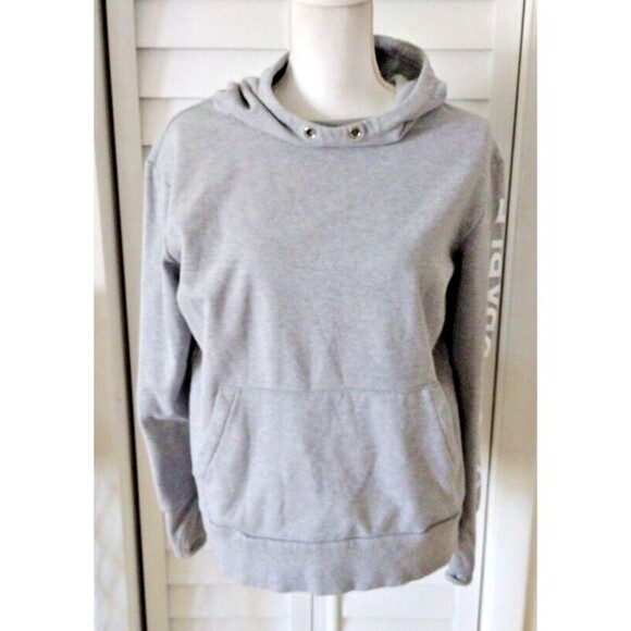 Athleta Unstoppable pullover women's hoodie sweatshirt thumb holes gray M - Picture 2 of 11
